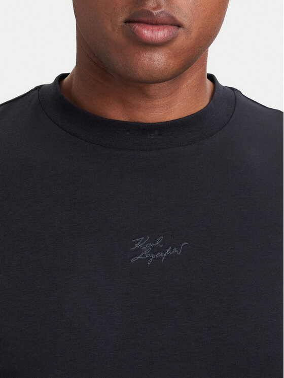 KARL LAGERFELD KARL LAGERFELD Tričko 755040 564235 Tmavomodrá Regular Fit