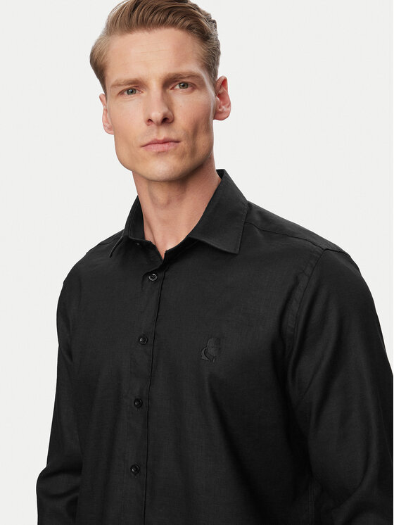 KARL LAGERFELD KARL LAGERFELD Marškiniai 605084 562791 Juoda Regular Fit