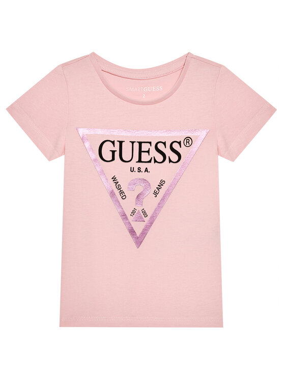 Guess T-krekls K73I56 K8HM0 Rozā Regular Fit