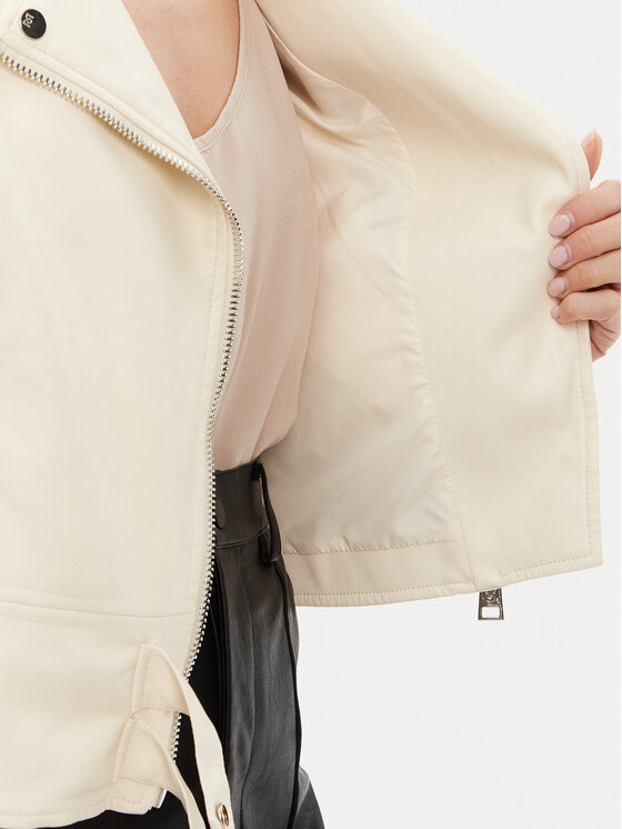 Rinascimento Rinascimento Куртка зі штучної шкіри CFC0119619003 Écru Regular Fit