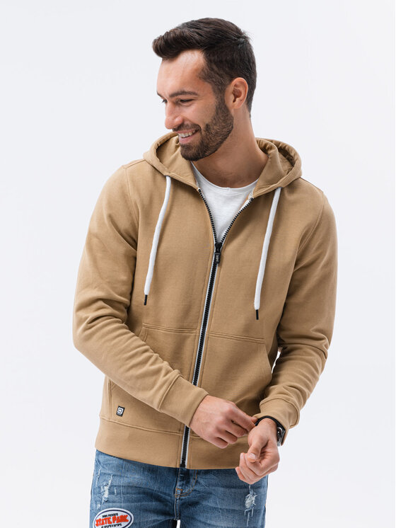 Ombre Ombre Mikina Z36 Hnědá Regular Fit