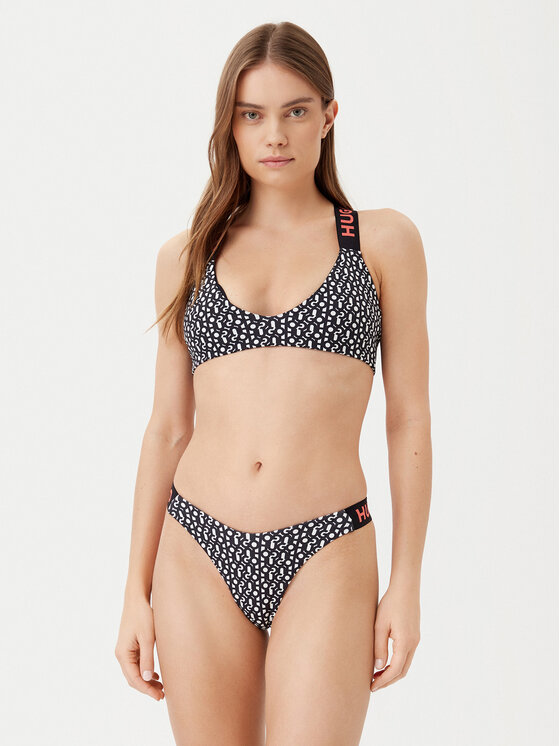 HUGO HUGO Bikini felső Monogram 50534948 Fekete