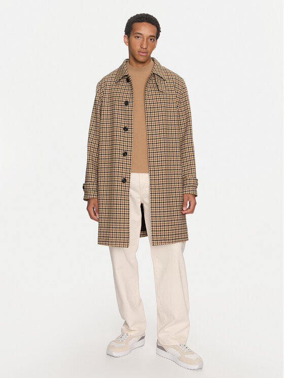 HUGO Hugo Cappotto di transizione Maver2432 50518127 Marrone Regular Fit