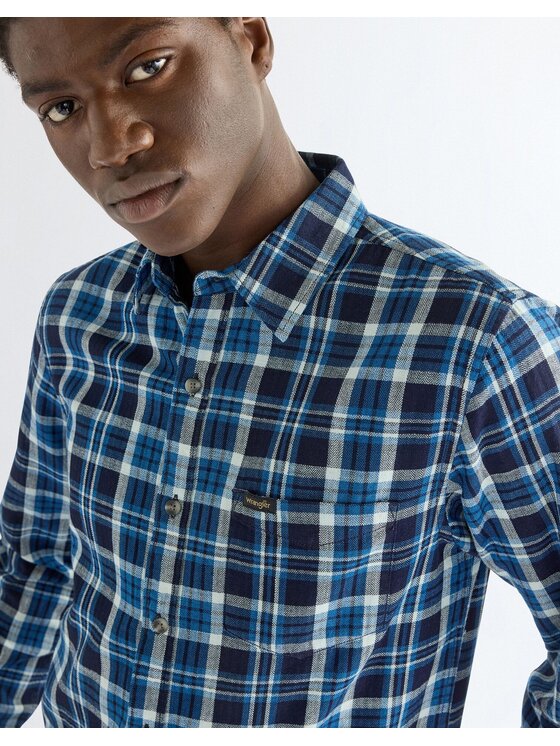 Wrangler Wrangler Koszula 1 PKT SHIRT Różowy Regular Fit