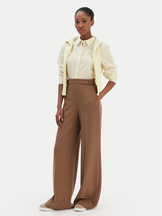 Tommy Hilfiger Tommy Hilfiger Camicia Ess WW0WW47169 Giallo Regular Fit