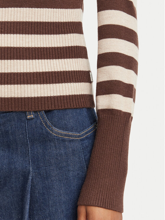 Guess Jeans Guess Jeans Svetr W6BR66 Z1616 Hnědá Slim Fit