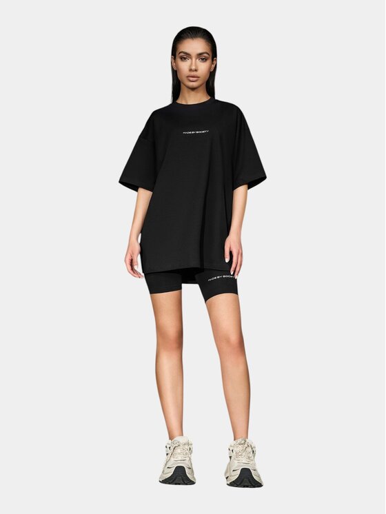 MADE BY SOCIETY MADE BY SOCIETY T-Shirt Tricou SLATE - T27323 Czarny Basic Fit