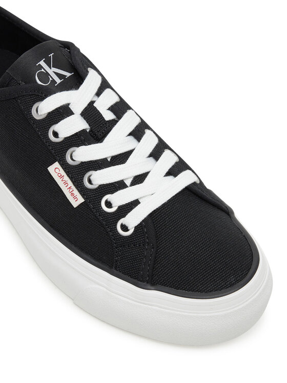 Calvin Klein Jeans Calvin Klein Jeans Tenisówki Vulc Flatform Ctn Logo Tag YW0YW01838 Czarny