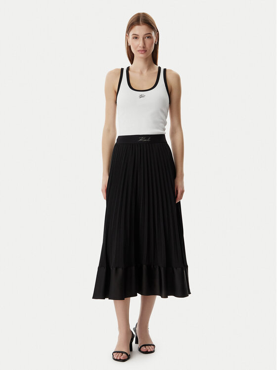 KARL LAGERFELD KARL LAGERFELD Top B2W17003 Biały Slim Fit