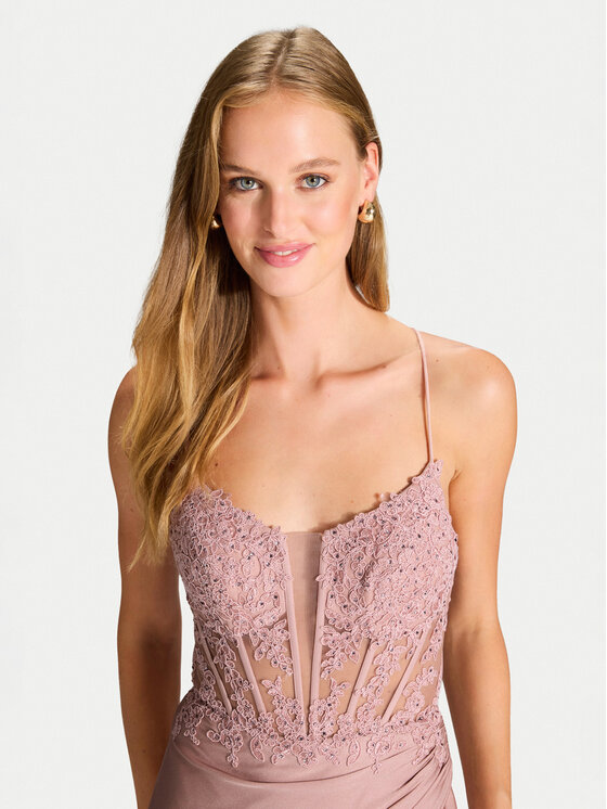 Hey Kyla Hey Kyla Sukienka wieczorowa 5AI058HK Różowy Regular Fit