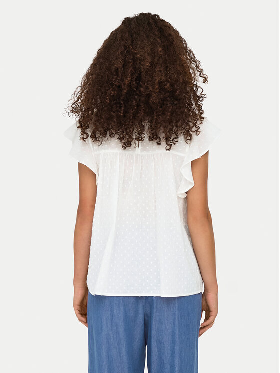 ONLY ONLY Bluse Katti 15337637 Weiß Regular Fit