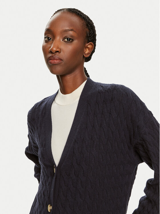 Tommy Hilfiger Tommy Hilfiger Кардиган WW0WW42143 Cиній Relaxed Fit