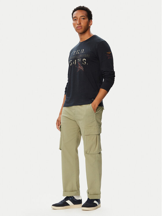 Aeronautica Militare Aeronautica Militare Longsleeve 262TS2569UJ00641 Cиній Regular Fit