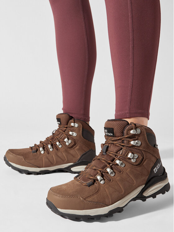 Jack Wolfskin Jack Wolfskin Trekkingi Refugio Texapore Mid W 4050871 Brązowy