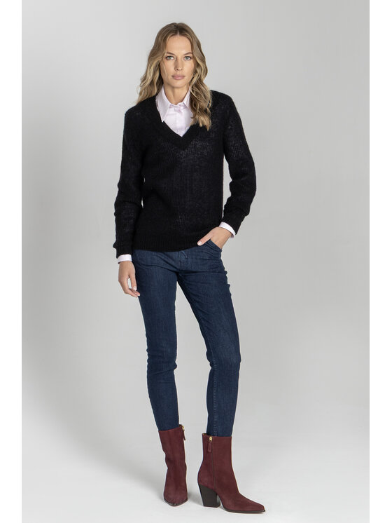 Deni Cler Milano Deni Cler Milano Sweter T-DC-S483-E5-95-90-1 Czarny Regular Fit