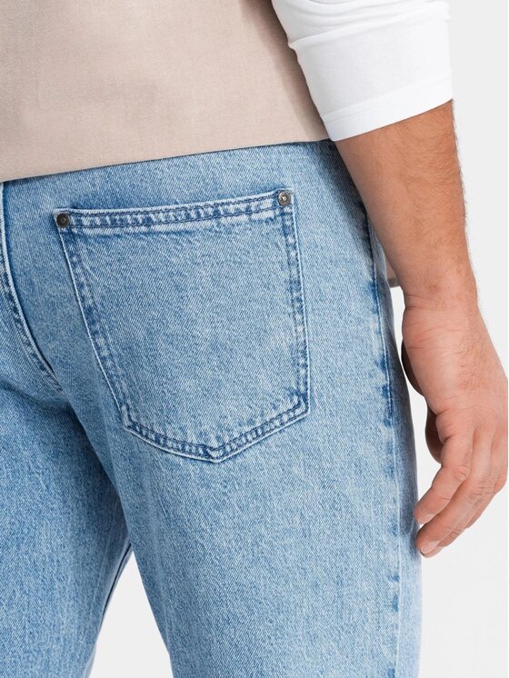 Ombre Ombre Jeansy OM-PADP-0225 Modrá Carrot Fit