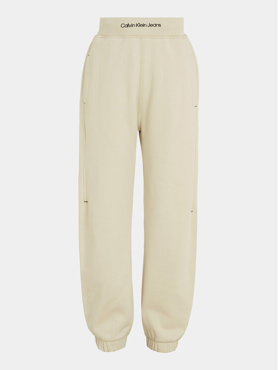 Calvin Klein Jeans Calvin Klein Jeans Pantaloni trening Intrasia Logo IB0IB02081 Bej Regular Fit