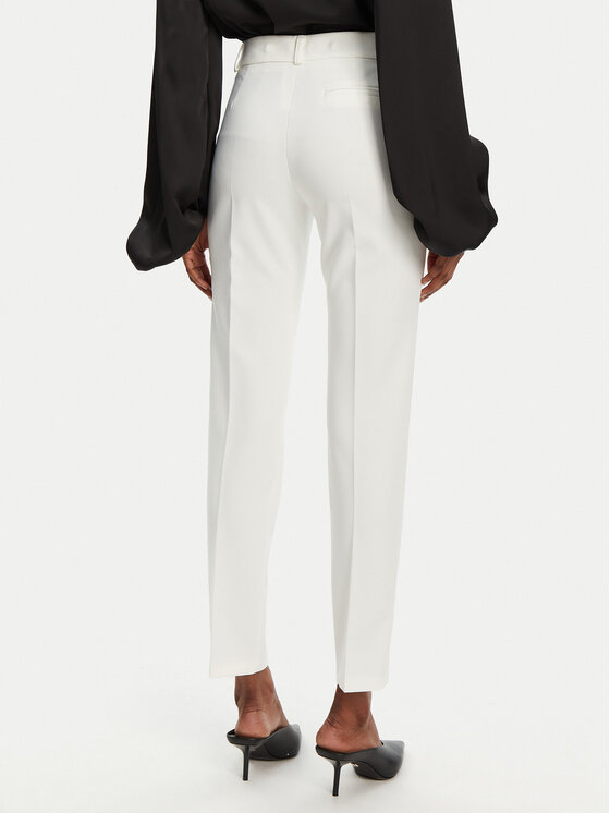Rinascimento Rinascimento Pantaloni di tessuto CFC0122741003 Bianco Regular Fit