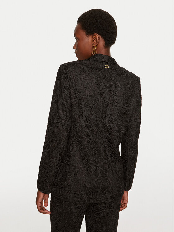 TWINSET TWINSET Сако 242TP2460 Черен Straight Fit