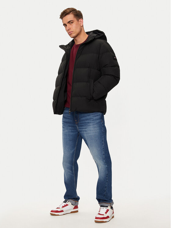 Tommy Hilfiger Tommy Hilfiger Kurtka puchowa MW0MW36599 Czarny Regular Fit