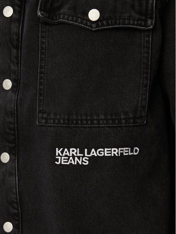 Karl Lagerfeld Jeans Karl Lagerfeld Jeans Traper jakna B3M16005 Crna Regular Fit