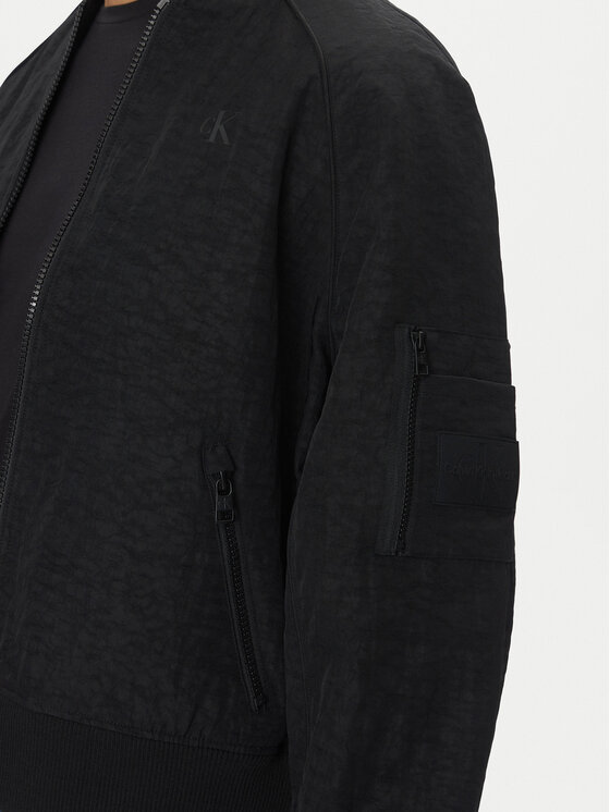 Calvin Klein Jeans Calvin Klein Jeans Bomber striukė J30J322938 Juoda Relaxed Fit