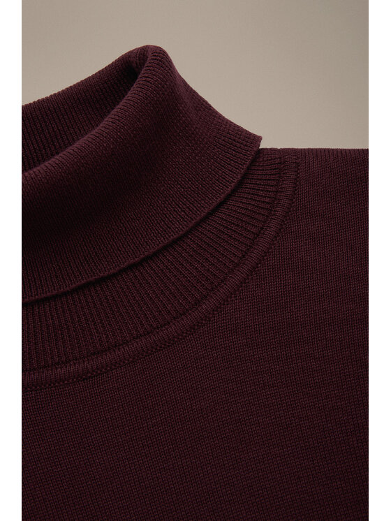 Lancerto Lancerto Sweter Sindre SW073225000059 Bordowy Regular Fit