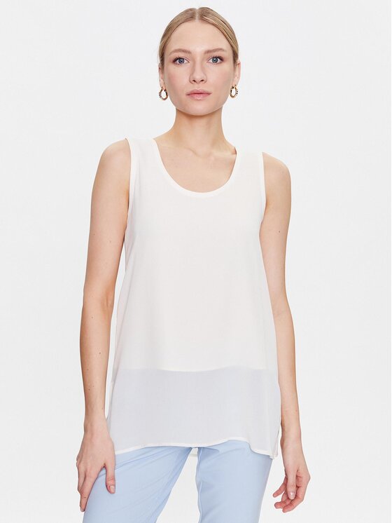 Marella Marella Marškinėliai Isolana 2331610133 Écru Regular Fit