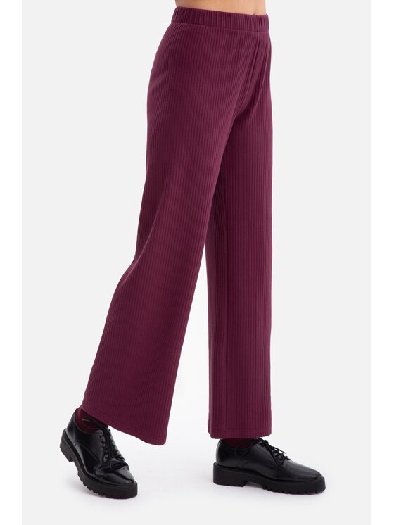 BeWear BeWear Spodnie dzianinowe b300 Fioletowy Baggy Fit