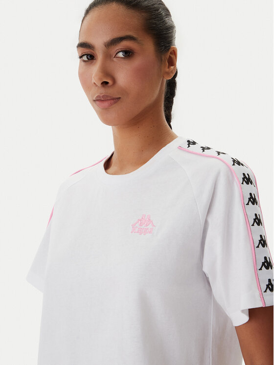 Kappa Kappa Majica Banda Adi 371U6WW Bela Regular Fit