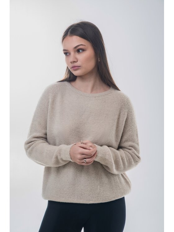 Estro Estro Πουλόβερ ER00118757 Μπεζ Loose Fit