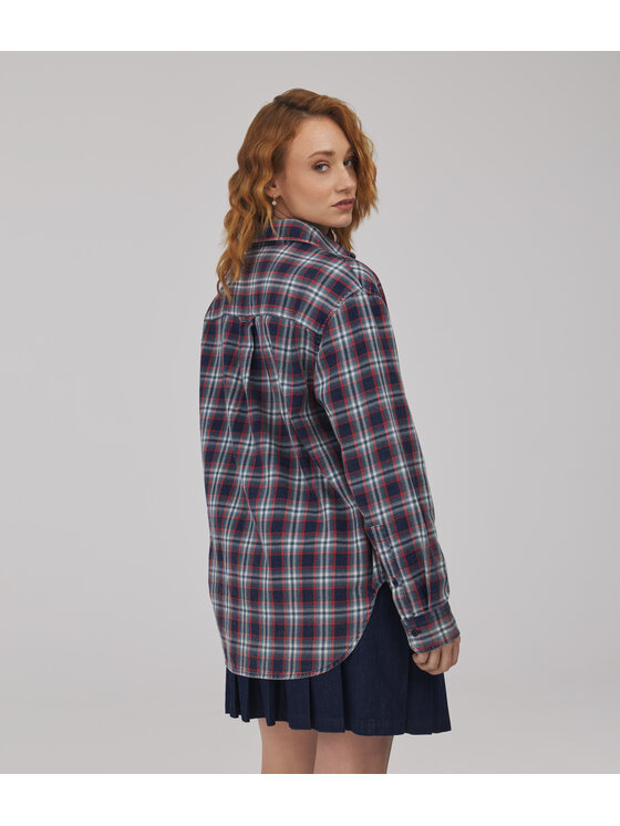 Lee Cooper Lee Cooper Koszula ROMA Czerwony Oversize