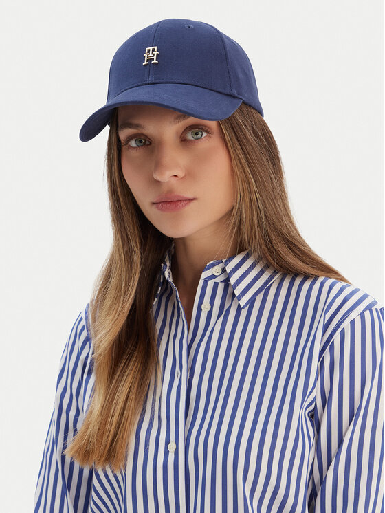 Tommy Hilfiger Tommy Hilfiger Kšiltovka Elevated Chic AW0AW17631 Tmavomodrá