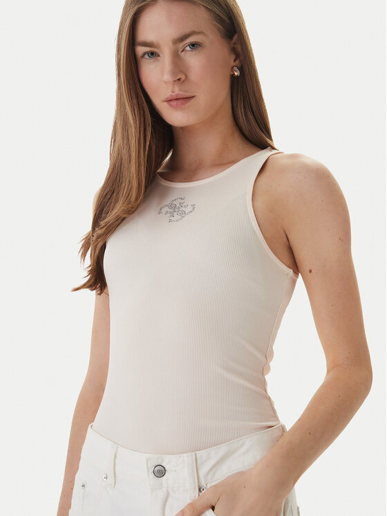 Guess Guess Top W6RP39 KD092 Bež Regular Fit