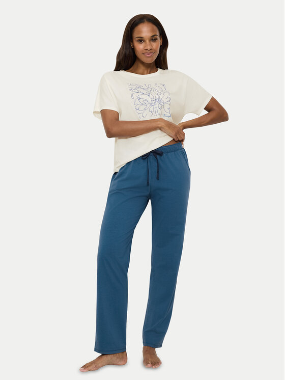 Triumph Triumph Παντελόνι πιτζάμας Mix & Match 10222619 Σκούρο μπλε Regular Fit