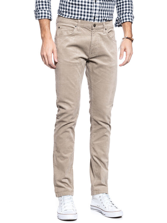 Lee Lee Pantaloni di tessuto LUKE Beige Slim Fit