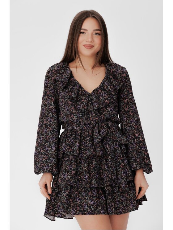 LAURELLA LAURELLA Každodenné šaty LAURELLA 4SS236219 Čierna Regular Fit