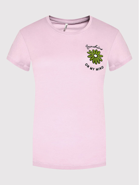 ONLY ONLY T-Shirt Kita 15259095 Różowy Regular Fit