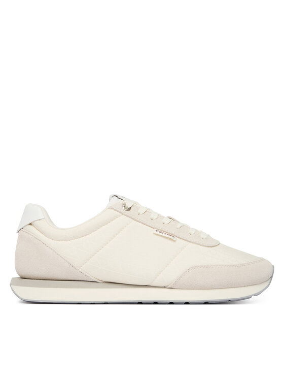 Calvin Klein Calvin Klein Сникърси Retro Runner Ripstop Aop Ny HM0HM02140 Екрю