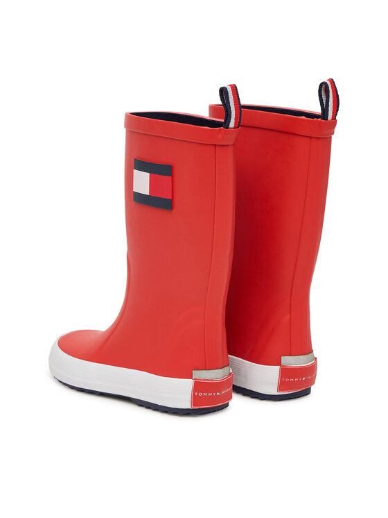 Tommy Hilfiger Tommy Hilfiger Гумени ботуши Flag Rain Boot T3XC-33923-0047 S Червен