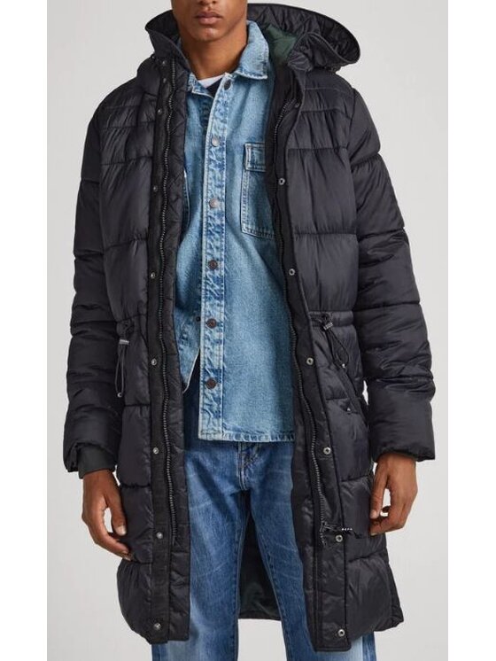 Pepe Jeans Pepe Jeans Bunda pro přechodné období PM402842 999 Černá Parka Fit
