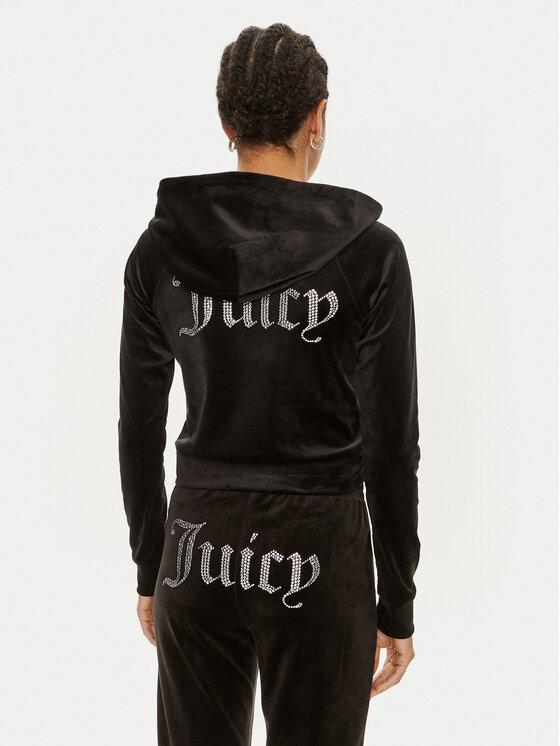 Juicy Couture Juicy Couture Mikina Madison JCWA122001 Čierna Slim Fit