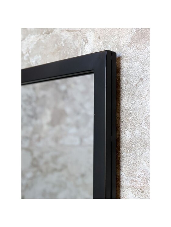 MIAhome MIAhome Lustro okno czarne ze szprosami 90x90 cm Czarny