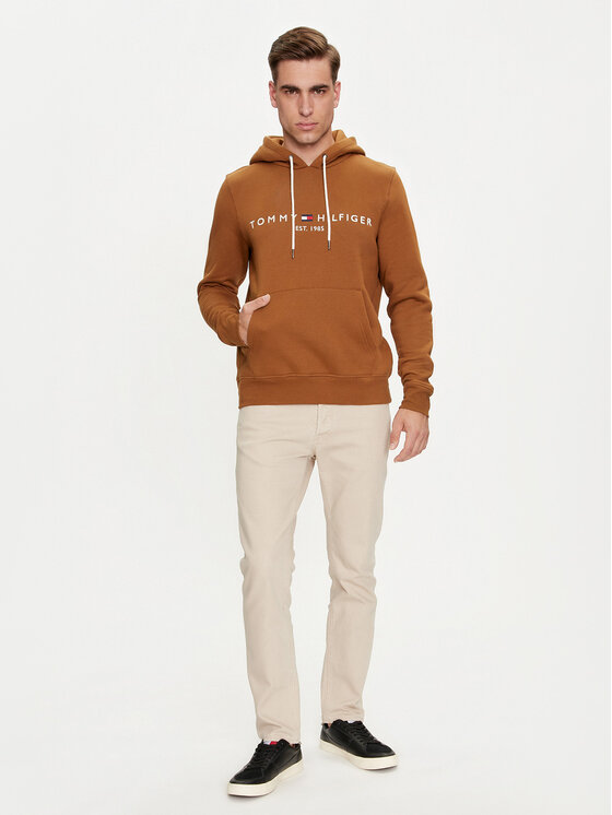 Tommy Hilfiger Tommy Hilfiger Jopa Logo MW0MW11599 Rjava Regular Fit