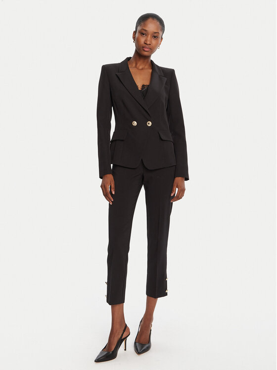 Rinascimento Rinascimento Pantaloni din material CFC0126211003 Negru Regular Fit