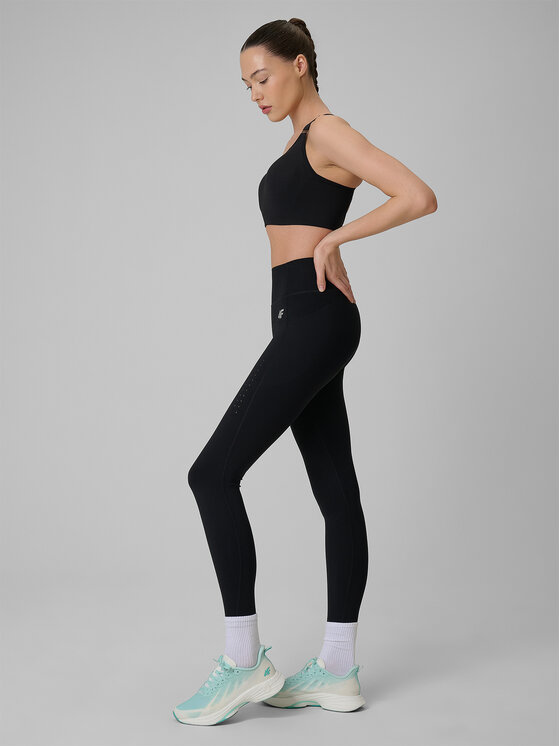 4F 4F Legginsy TRAINING Czarny Slim Fit