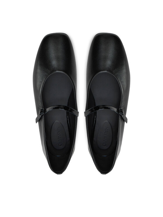 Calvin Klein Calvin Klein Balerinke Mary Jane Ballerina - Lth HW0HW02307 Črna