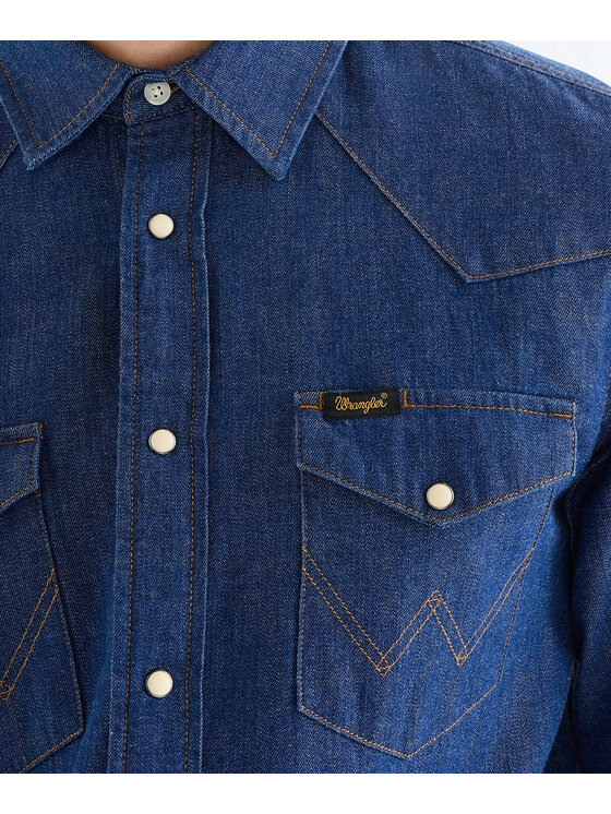 Wrangler Wrangler Koszula jeansowa 112378124 Niebieski Regular Fit