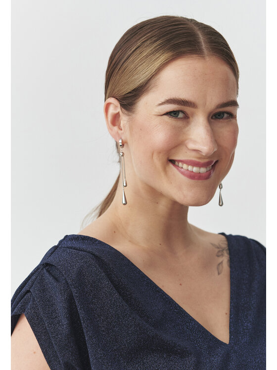 TATUUM TATUUM Sukienka dzianinowa LURI Granatowy Flare Fit