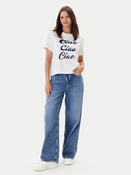 Vero Moda Vero Moda T-Shirt Sonna 10327143 Biały Regular Fit